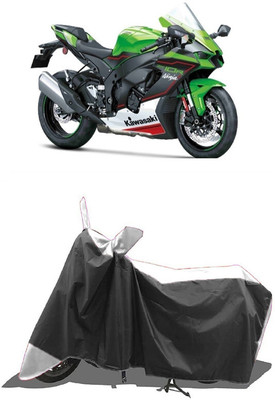 SUGASHRI Waterproof Two Wheeler Cover for Kawasaki(Ninja ZX-10R, White, Black)