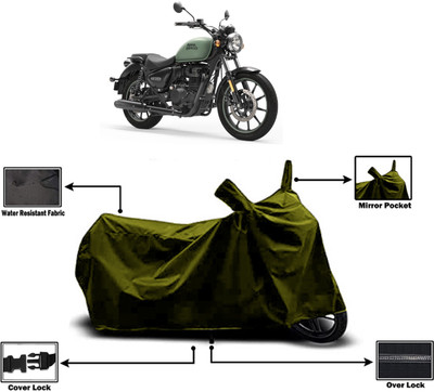 Amexride Two Wheeler Cover for Royal Enfield(Meteor 350, Green)