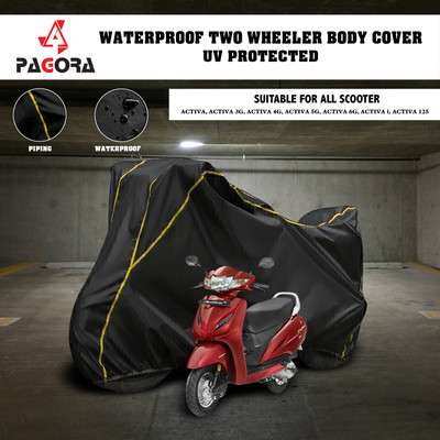 PAGORA Waterproof Two Wheeler Cover for Honda(Activa 4G, Black)