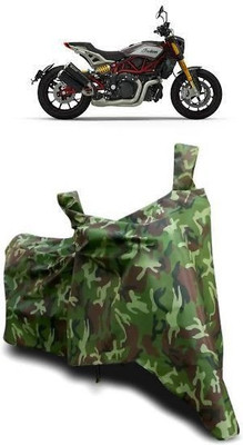 ATBROTHERS Waterproof Two Wheeler Cover for Indian(FTR 1200, Multicolor, Green)