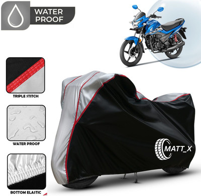 MATT_X Waterproof Two Wheeler Cover for Honda(Livo, Black, Silver)