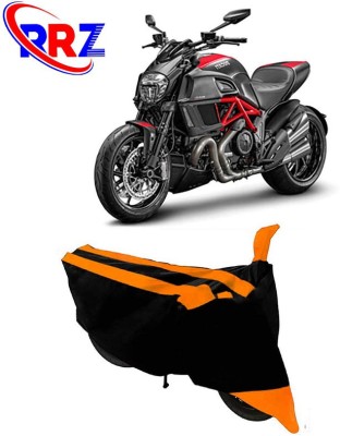 RRZ Waterproof Two Wheeler Cover for Ducati(Diavel, Black, Orange)