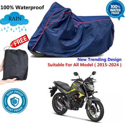 AUTOCAD Waterproof Two Wheeler Cover for Honda(CB Hornet 160R, Blue, Red)