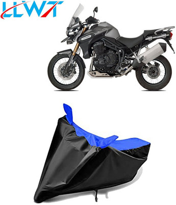 MJD Waterproof Two Wheeler Cover for Triumph(Tiger 800, Black, Blue)