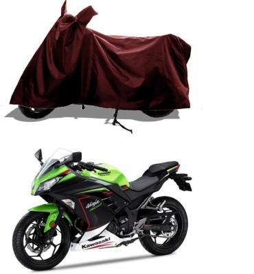 GROFATIK Two Wheeler Cover for Kawasaki(Ninja 300 BS6, Maroon)