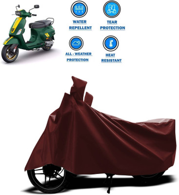AASHTIK MART Two Wheeler Cover for Vespa(Vespa LX, Maroon)