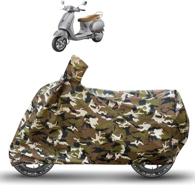 Caronix Waterproof Two Wheeler Cover for Vespa(Vespa VXL 125, Brown)