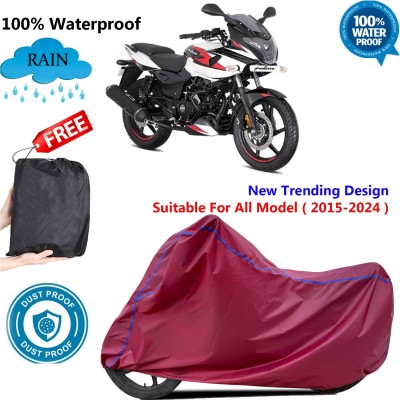 AUTOCAD Waterproof Two Wheeler Cover for Bajaj(Pulsar 220F, Maroon)