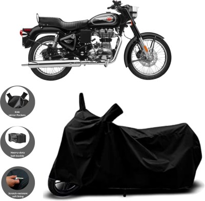 WMIZEXA Waterproof Two Wheeler Cover for Royal Enfield(Classic 350, Black)