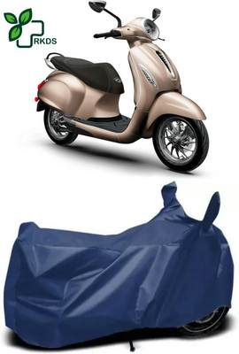 RKDS Healthcare Waterproof Two Wheeler Cover for Bajaj(Chetak, Blue)