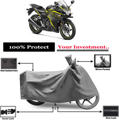 Amexride Two Wheeler Cover for Honda(CBR 250R, Grey)