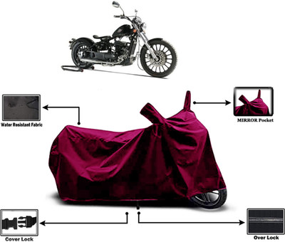 Amexride Two Wheeler Cover for Royal Enfield(Bobber 350, Maroon)