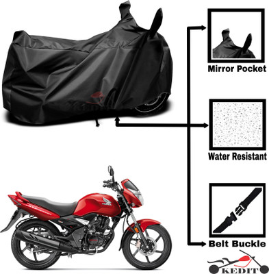 KEDIT Two Wheeler Cover for Honda(Unicorn, Black)
