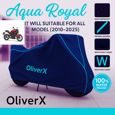 OliverX Waterproof Two Wheeler Cover for Honda(CB300R, Blue, Red)