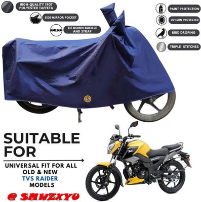 smwzxyu Waterproof Two Wheeler Cover for Universal For Bike(Raider, Blue)