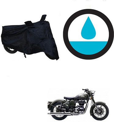 DeepShakshi AUTOMOTIVE Waterproof Two Wheeler Cover for Royal Enfield(Battle Green, Black)