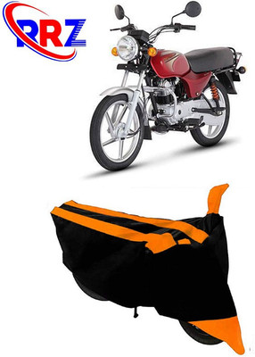 RRZ Waterproof Two Wheeler Cover for Bajaj(Boxer AT, Black, Orange)