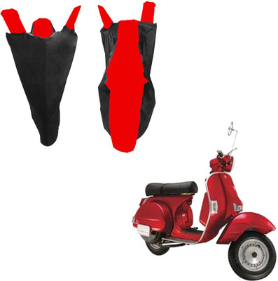 RiderShine Waterproof Two Wheeler Cover for LML(Star Euro 150, Black, Red)