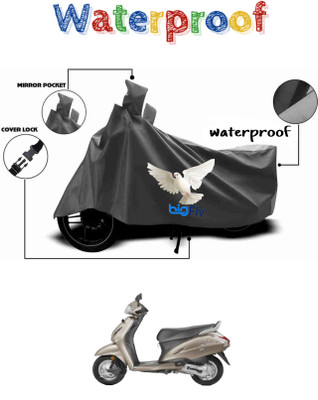 BigFly Waterproof Two Wheeler Cover for TVS(Activa 4G, Grey)