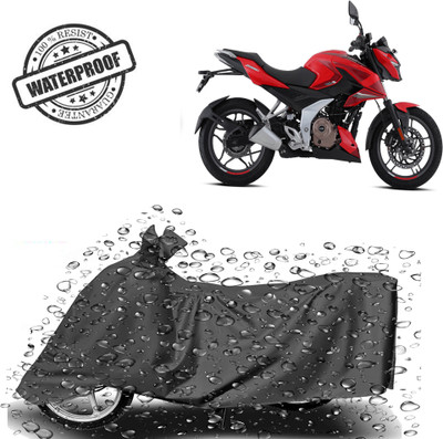ROYAL AUTO MART Waterproof Two Wheeler Cover for Bajaj(Pulsar 250, Grey)