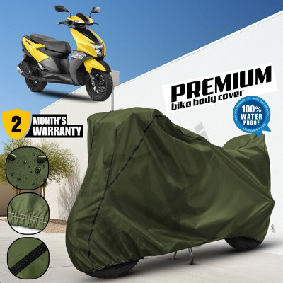 xodi Waterproof Two Wheeler Cover for TVS(NTORQ, Green, Black)