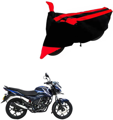 DeepShakshi AUTOMOTIVE Waterproof Two Wheeler Cover for Bajaj(Discover 125 DTS-i, Black, Red)