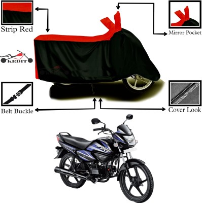 KEDIT Two Wheeler Cover for Hero(Splendor NXG, Red, Black)