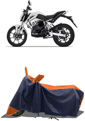 SUGASHRI Waterproof Two Wheeler Cover for Revolt(RV 400, Orange, Blue)