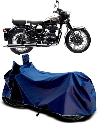 KEDIT Two Wheeler Cover for Royal Enfield(Classic Chrome, Blue)