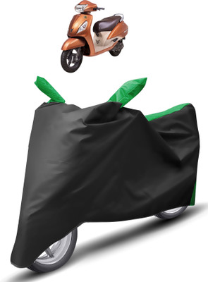 Caronix Two Wheeler Cover for TVS(Jupiter, Green)