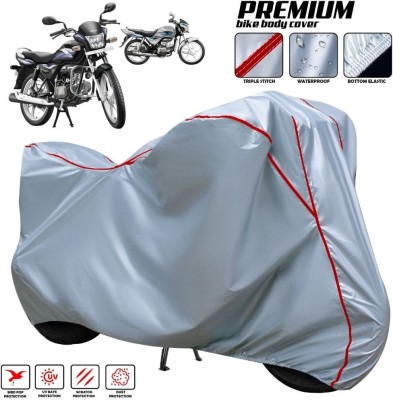 OliverX Waterproof Two Wheeler Cover for Hero(Splendor Pro Classic, Silver, Red, Multicolor)