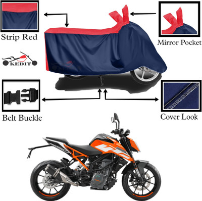 KEDIT Two Wheeler Cover for KTM(200 Duke, Red, Blue)
