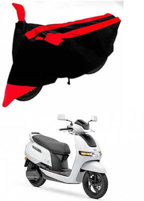 AutoGalaxy Waterproof Two Wheeler Cover for TVS(iQube, Red, Black)