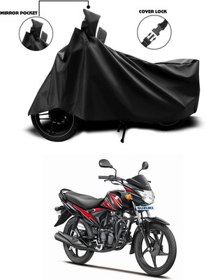 DeepShakshi AUTOMOTIVE Two Wheeler Cover for Suzuki(Hayate, Black)