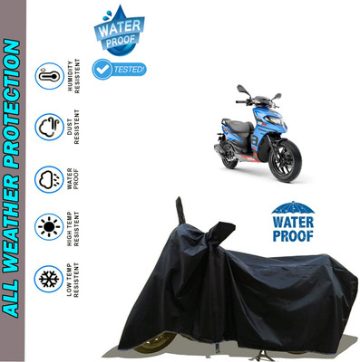 AutoGalaxy Waterproof Two Wheeler Cover for Aprilia(SR 125, Black)