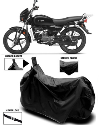 MMSSTAR Waterproof Two Wheeler Cover for Hero(MotoCorp Splendor Plus, Black)
