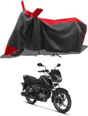 Mdstar Waterproof Two Wheeler Cover for Hero(New Glamour, Red, Black)