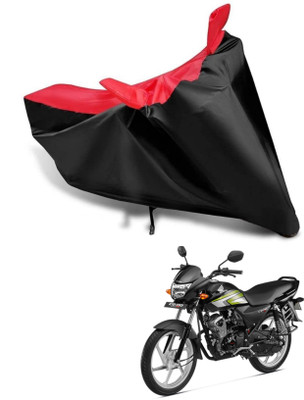 KEDIT Two Wheeler Cover for Hero(CD deluxe, Red, Black)