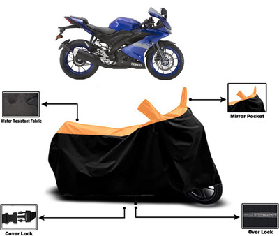 Amexride Two Wheeler Cover for Yamaha(YZF R15 V3 BS6, Orange)