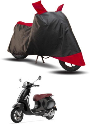 KEDIT Two Wheeler Cover for Piaggio(Vespa, Red, Black)