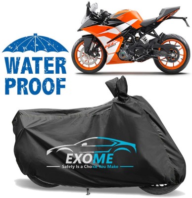 EXOME Waterproof Two Wheeler Cover for KTM(RC 200, Black)