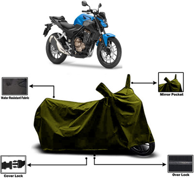 Amexride Two Wheeler Cover for Honda(CB 500, Green)