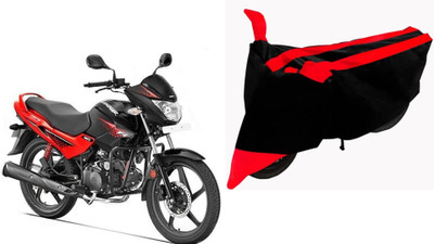 Sheen Waterproof Two Wheeler Cover for Hero(Glamour, Red, Black)