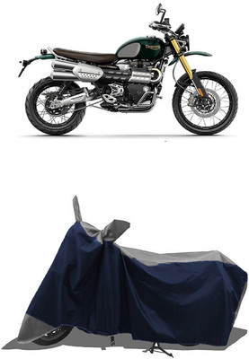 SUGASHRI Waterproof Two Wheeler Cover for Triumph(Scrambler 1200, Grey, Blue)