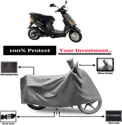 Amexride Two Wheeler Cover for Hero Electric(Electric Zippy, Grey)