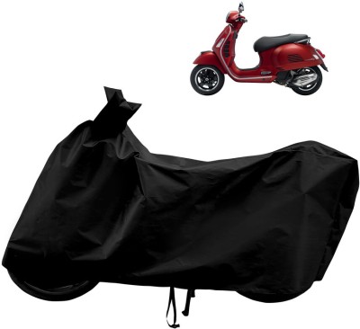 Horseyaart Waterproof Two Wheeler Cover for Vespa(GTS Super 300 BS6, Black)