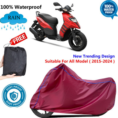 OliverX Waterproof Two Wheeler Cover for Aprilia(Storm 125, Maroon)