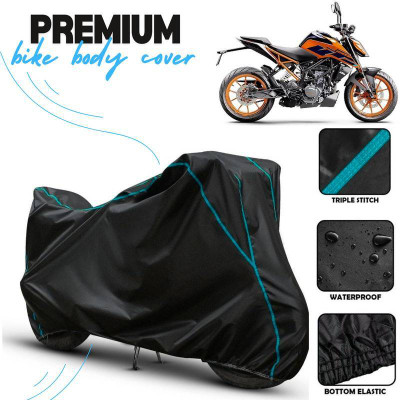 DeepShakshi AUTOMOTIVE Waterproof Two Wheeler Cover for KTM(Duke 200, Black)