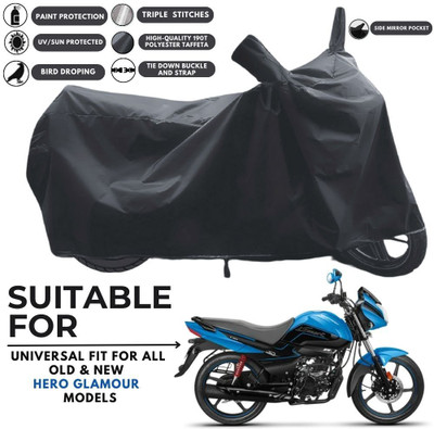 MADAFIYA Two Wheeler Cover for Hero(Glamour Programmed FI, Black)