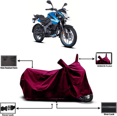 KEDIT Two Wheeler Cover for Bajaj(Pulsar NS125, Maroon)